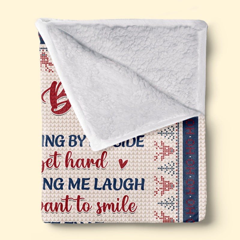 Couverture personnalisée « J'ai besoin de toi jusqu'au bout » – Cadeau pour les meilleures amies, les meilleures amies et les sœurs