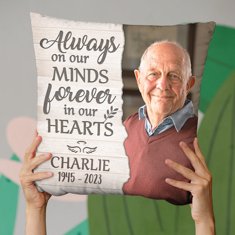 Photo personnalisée « Quand tu me manques, je suis là » - Coussin personnalisé commémoratif - Cadeau de Noël, cadeau de condoléances pour les membres de la famille