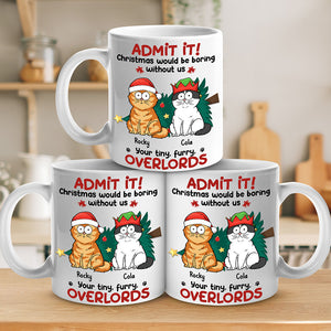 On Naughty List We Regret Nothing - Cat Personalized Custom Mug - Christmas Gift For Pet Owners, Pet Lovers