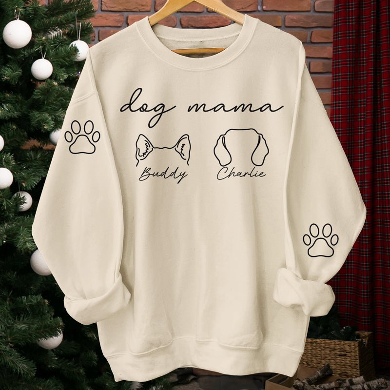 Fur Mama Ever - Sweat-shirt unisexe personnalisé pour chien et chat avec motif sur la manche - Cadeau pour propriétaires et amoureux des animaux