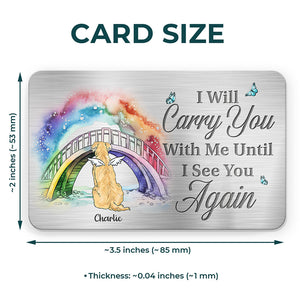 Tu as laissé des empreintes de pattes sur mon cœur - Carte portefeuille personnalisée en aluminium commémorative - Cadeau de condoléances, cadeau pour les propriétaires d'animaux, les amoureux des animaux