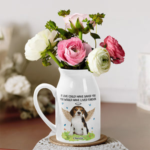 Photo personnalisée que vous auriez vécue pour toujours - Vase à fleurs personnalisé pour décoration d'intérieur - Cadeau de condoléances pour les propriétaires d'animaux et les amoureux des animaux