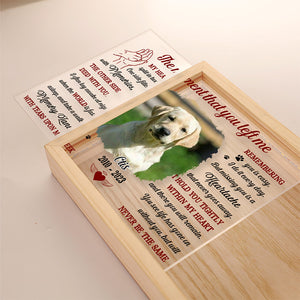 Photo personnalisée « Le moment où tu m'as quitté » - Cadre photo personnalisé avec boîte lumineuse - Cadeau de condoléances pour les propriétaires et les amoureux des animaux