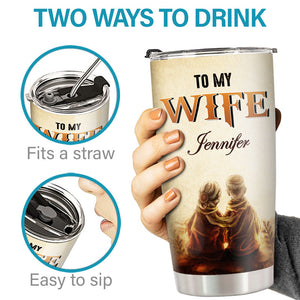 I Married You Because I Cannot Live Without You - Couple Personalized Custom Tumbler - Gift For Couple, Husband Wife, Anniversary, Engagement, Wedding, Marriage Gift