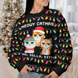 C'est la plus belle période de l'année - Sweat-shirt personnalisé pour chat - Pull en laine unisexe - Cadeau de Noël pour les propriétaires d'animaux et les amoureux des animaux