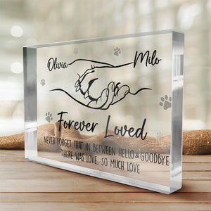 Les adieux ne sont pas éternels, les adieux ne sont pas la fin - Plaque commémorative rectangulaire en acrylique personnalisée - Cadeau de condoléances, cadeau pour propriétaires d'animaux, amoureux des animaux