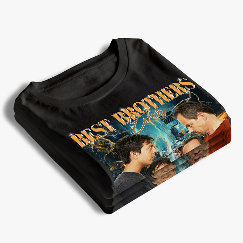 T-shirt, sweat à capuche et sweat-shirt unisexe personnalisé avec photo « Meilleurs frères et sœurs de tous les temps » - Cadeau pour frères et sœurs, cousins et cousines