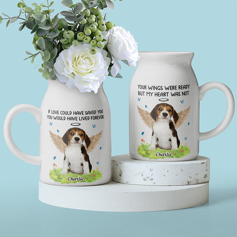 Photo personnalisée que vous auriez vécue pour toujours - Vase à fleurs personnalisé pour décoration d'intérieur - Cadeau de condoléances pour les propriétaires d'animaux et les amoureux des animaux