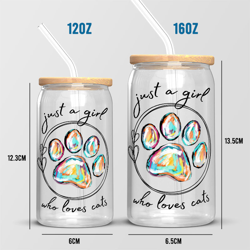Le véritable amour a quatre pattes - Tasse en verre personnalisée pour chien et chat, tasse à café glacé - Cadeau pour les propriétaires d'animaux et les amoureux des animaux