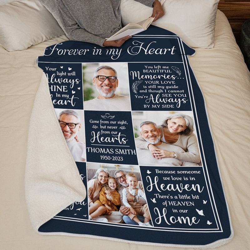 Photo personnalisée « Tu m'as laissé de beaux souvenirs » - Couverture personnalisée commémorative - Cadeau de condoléances pour les membres de la famille