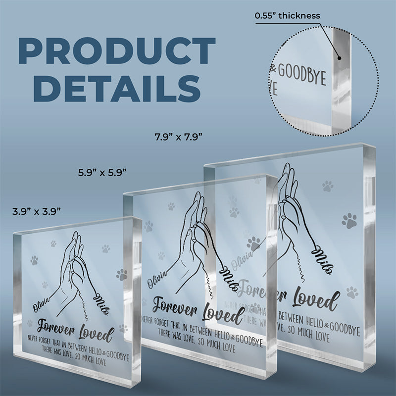 Parlez à votre patte - Plaque commémorative carrée en acrylique personnalisée - Cadeau de condoléances, cadeau pour propriétaires d'animaux et amoureux des animaux
