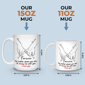 J'irai n'importe où avec toi - Tasse personnalisée pour couple - Cadeau pour mari et femme, anniversaire