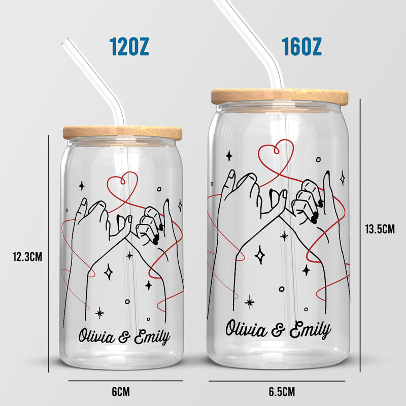 Trouver un véritable ami est difficile - Tasse en verre personnalisée, tasse à café glacé - Cadeau pour les meilleures amies, les meilleures amies et les sœurs