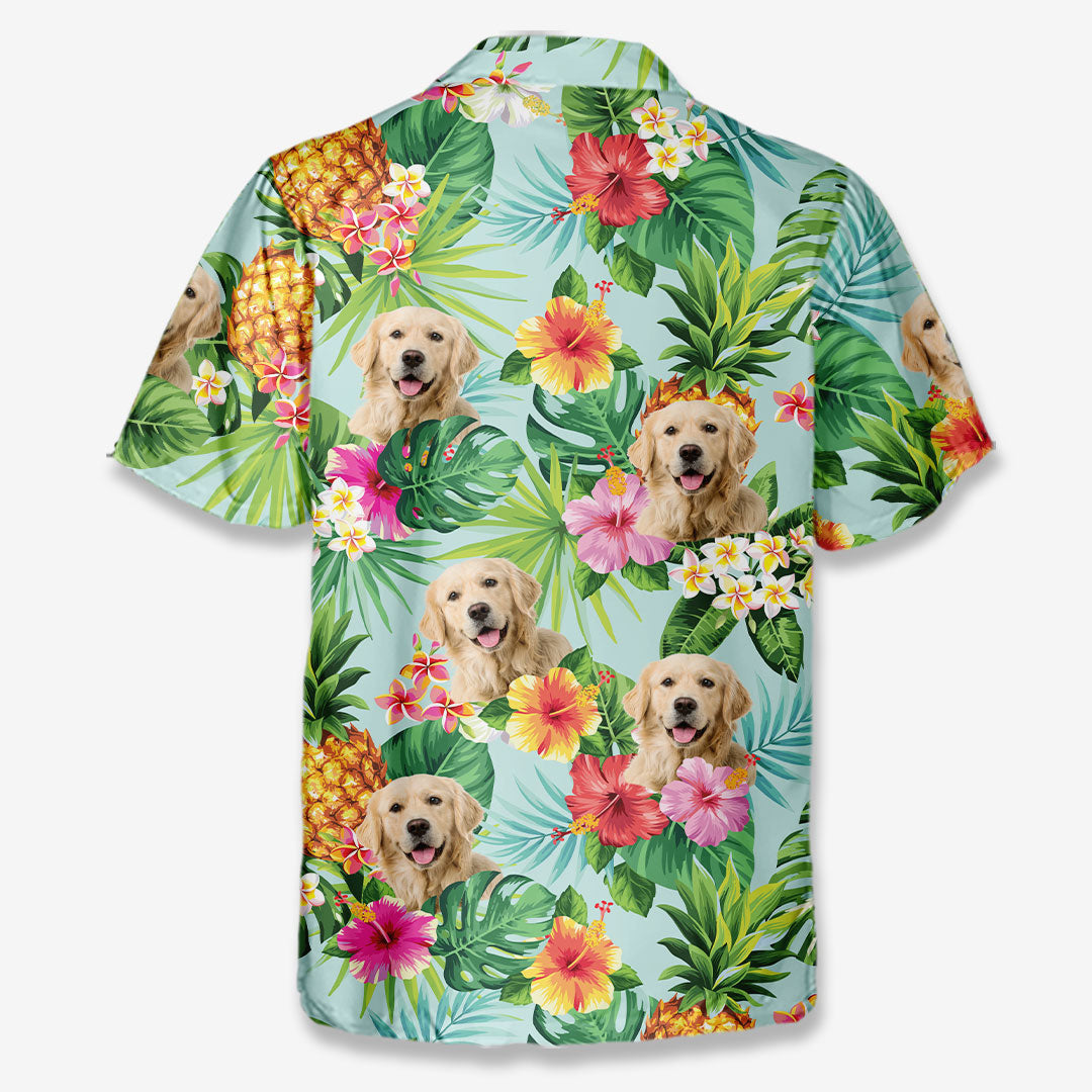 T-shirt hawaïen tropical unisexe personnalisé avec photo « Sentez-vous comme en été » pour chien et chat - Cadeau idéal pour les vacances d'été, les propriétaires d'animaux et les amoureux des animaux.