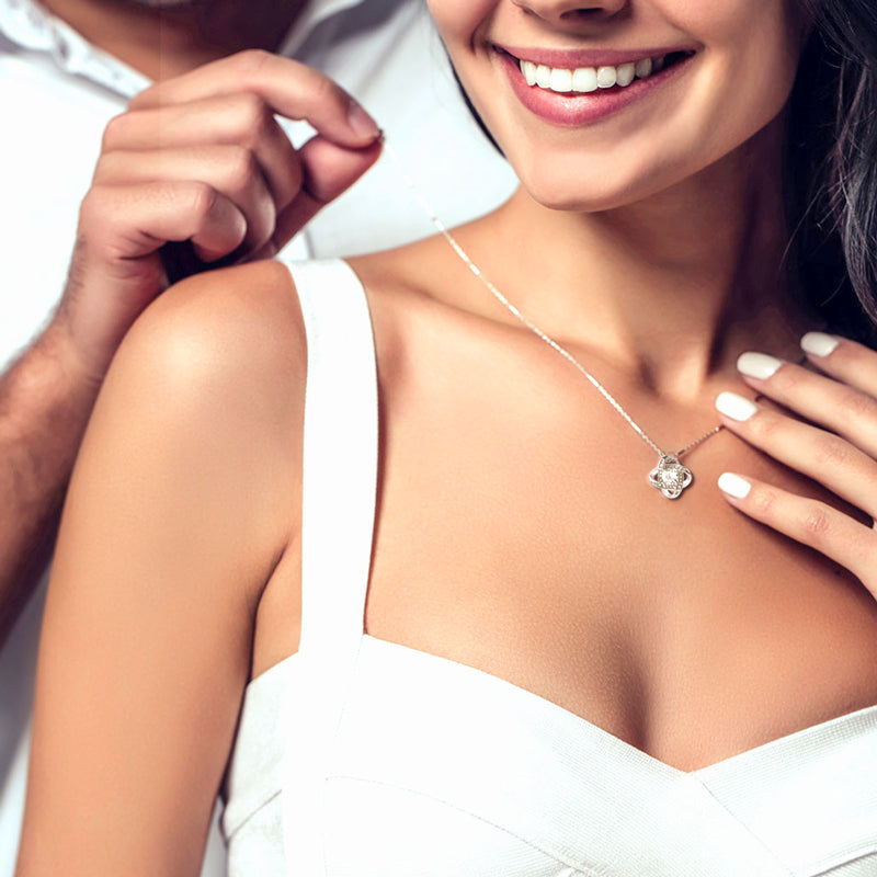T'épouser était la meilleure décision - Collier personnalisé avec nœud d'amour pour couple - Cadeau pour mari et femme, anniversaire