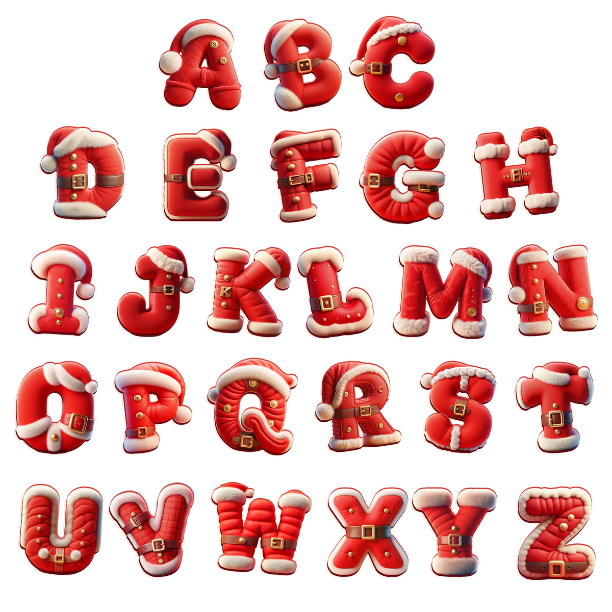 Custom Santa Suit Letter Wooden Ornament - Personalized Christmas Birthday Gifts For Mom, Dad, Brother, Sister, Kids - The Claus Family Starter Pack