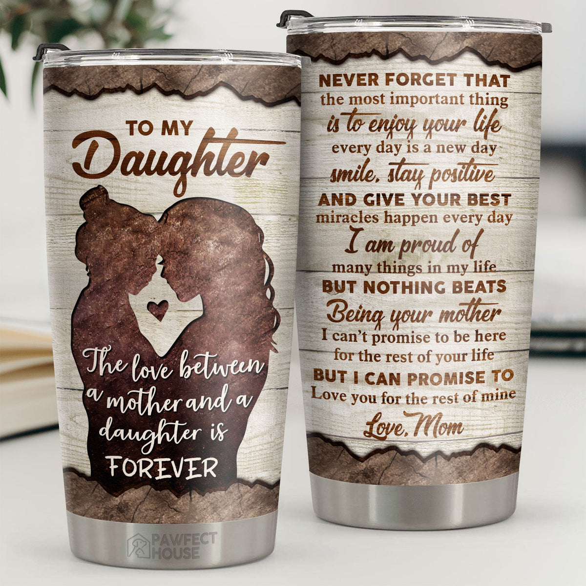 N'oubliez jamais que le plus important est de profiter de la vie - Gobelet - À ma fille, Cadeau pour fille, Cadeau de maman pour fille, Cadeau d'anniversaire pour fille