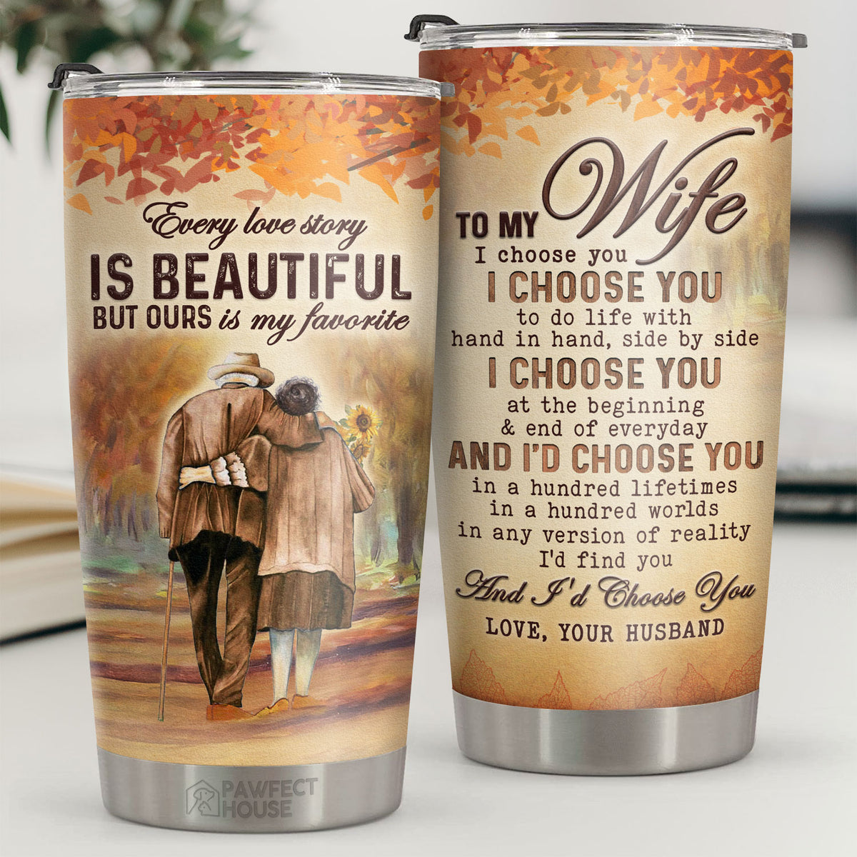 À ma femme, je te choisis au début et à la fin de chaque journée - Verre - À ma femme, cadeau pour femme, anniversaire, fiançailles, mariage, cadeau de mariage