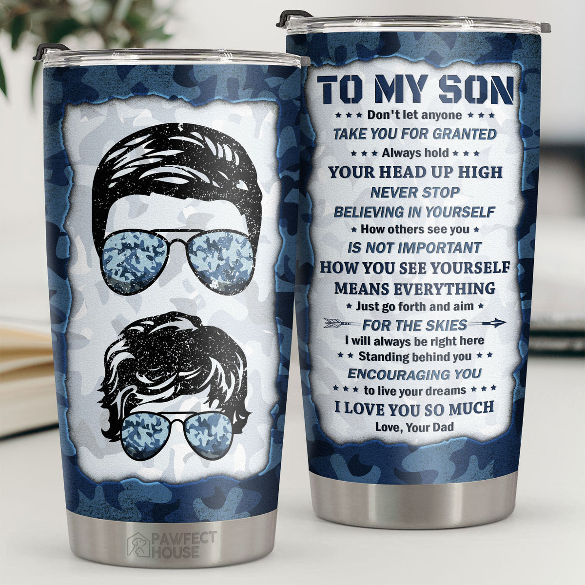 Ce que les autres vous voient n'est pas important, c'est la façon dont vous vous voyez qui compte. - Tumbler - À mon fils, Cadeau pour fils, Cadeau fils de papa, Cadeau d'anniversaire pour fils