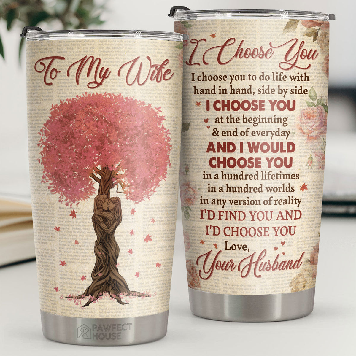 Chaque histoire d'amour est belle, mais la nôtre est ma préférée - Verre - Cadeau pour couple, mari et femme