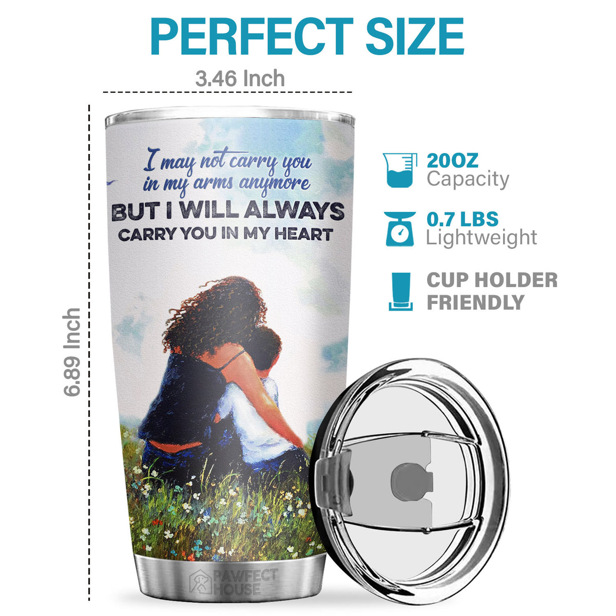 La vie ne consiste pas à attendre que l'orage passe, mais à apprendre à danser sous la pluie - Tumbler - À mon fils, cadeau pour fils, cadeau de maman pour fils, cadeau d'anniversaire pour fils