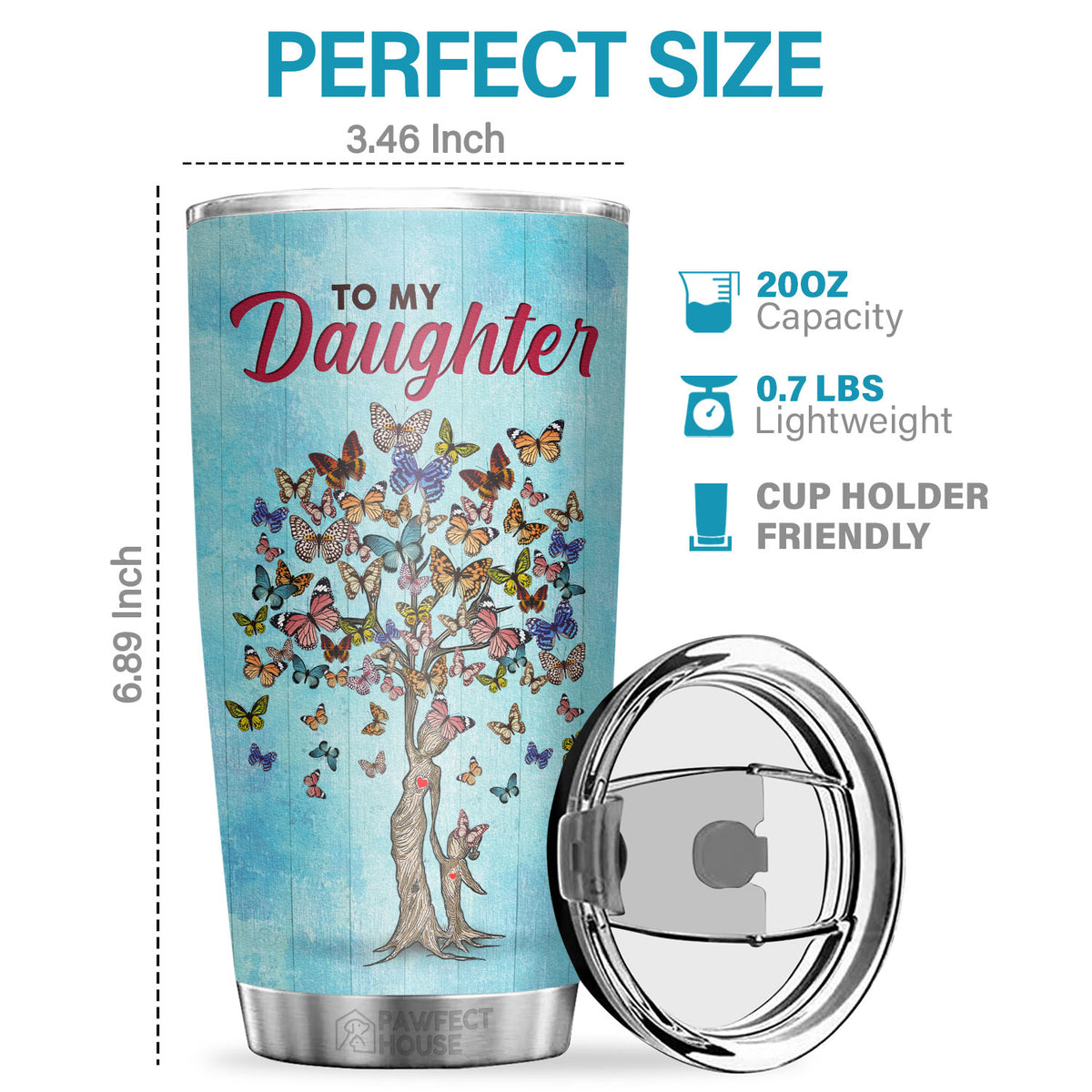 Tu dois toujours te rappeler que tu es plus courageuse que tu ne le crois - Tumbler - À ma fille, cadeau pour fille, cadeau de maman pour fille, cadeau d'anniversaire pour fille
