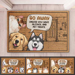 Nous régnons sur cette maison - Tapis décoratif personnalisé pour chien et chat - Cadeau pour les propriétaires d'animaux et les amoureux des animaux