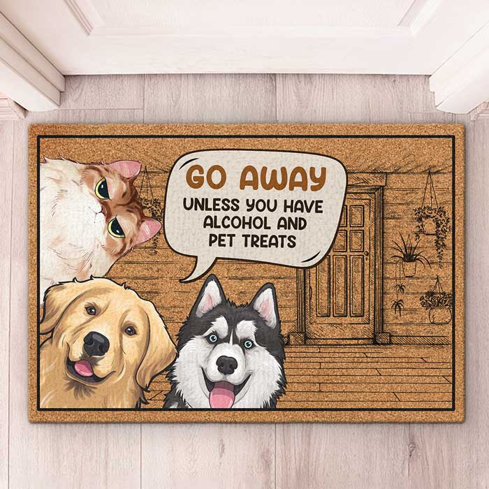 Nous régnons sur cette maison - Tapis décoratif personnalisé pour chien et chat - Cadeau pour les propriétaires d'animaux et les amoureux des animaux