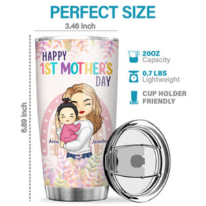 La meilleure maman du monde m'appartient - Gobelet personnalisé pour la famille - Cadeau de fête des mères, d'anniversaire pour la première maman