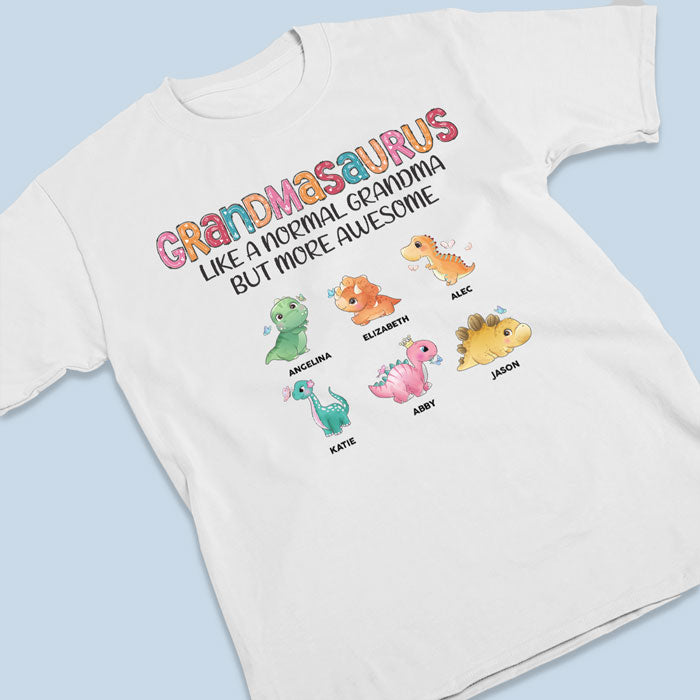 T-shirt, sweat à capuche et sweat-shirt unisexe personnalisé « Grandmasaurus et Dino Kids » pour la famille ; cadeau d'anniversaire et de fête des mères pour grand-mère.