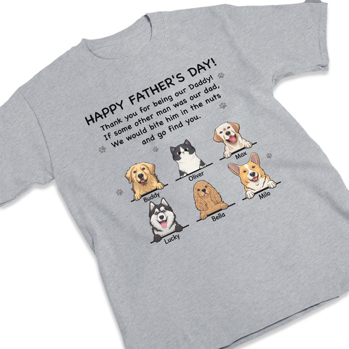 Bonne fête des pères, papa ! - T-shirt, sweat à capuche, sweat-shirt unisexe personnalisé avec chat - Cadeau pour les propriétaires et les amoureux des animaux