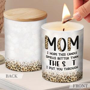 J'espère que cette bougie sent meilleur - Bougie parfumée sans fumée pour la famille - Cadeau d'anniversaire pour maman