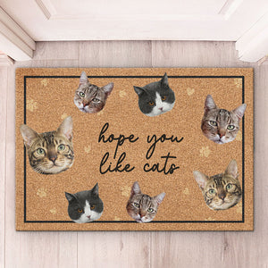 Tapis décoratif personnalisé avec photo « J'espère que vous aimez les bébés à fourrure » pour chiens et chats – Cadeau pour les propriétaires et les amoureux des animaux