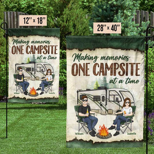Drive Slow Drunk Campers Matter - Couple Personalized Custom Flag - Gift For Husband Wife, Anniversary, Camping Lovers