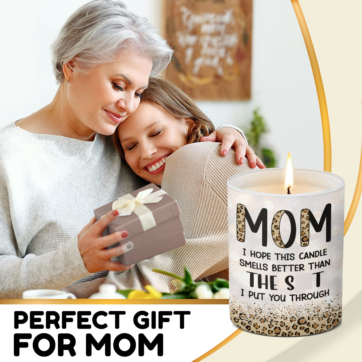 J'espère que cette bougie sent meilleur - Bougie parfumée sans fumée pour la famille - Cadeau d'anniversaire pour maman