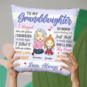 J'ai rempli cet oreiller de mes vœux - Oreiller personnalisé pour la famille - Cadeau pour les petits-enfants