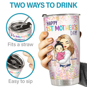 La meilleure maman du monde m'appartient - Gobelet personnalisé pour la famille - Cadeau de fête des mères, d'anniversaire pour la première maman