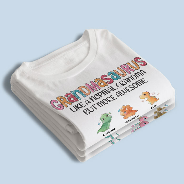 T-shirt, sweat à capuche et sweat-shirt unisexe personnalisé « Grandmasaurus et Dino Kids » pour la famille ; cadeau d'anniversaire et de fête des mères pour grand-mère.