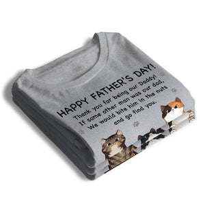 Bonne fête des pères, papa ! - T-shirt, sweat à capuche, sweat-shirt unisexe personnalisé avec chat - Cadeau pour les propriétaires et les amoureux des animaux