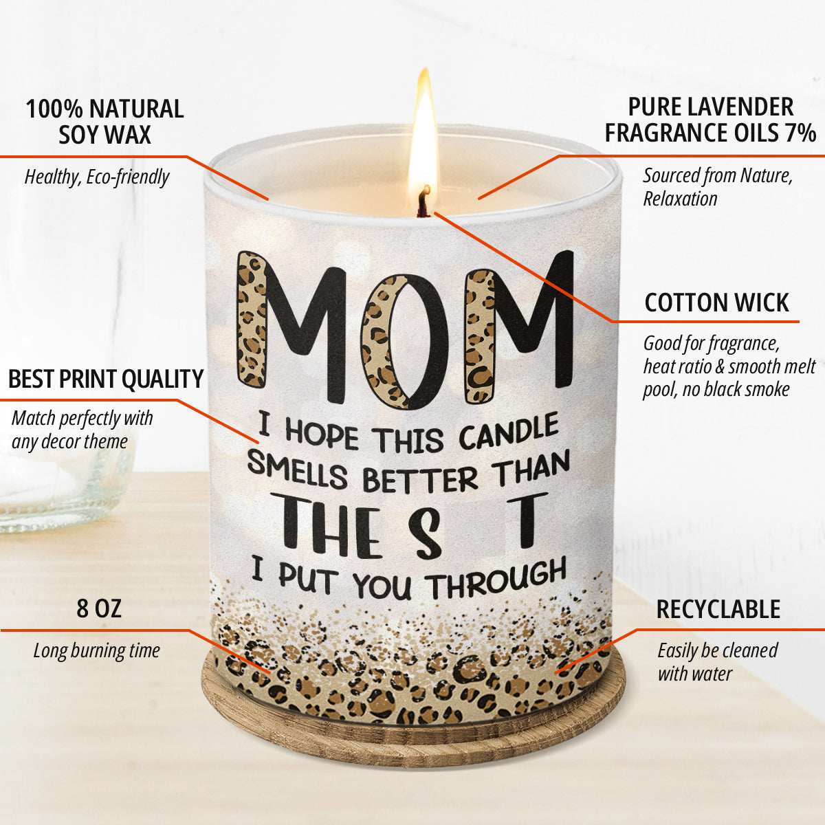 J'espère que cette bougie sent meilleur - Bougie parfumée sans fumée pour la famille - Cadeau d'anniversaire pour maman