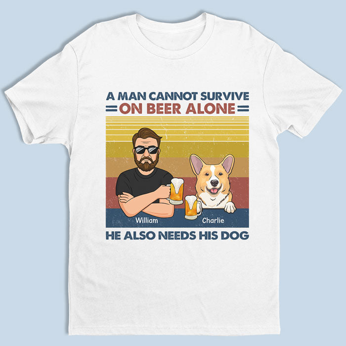 Nous ne pouvons pas survivre seuls, nous avons besoin de chiens - T-shirt unisexe personnalisé pour chien, sweat à capuche, sweat-shirt - Cadeau pour les propriétaires d'animaux, les amoureux des animaux