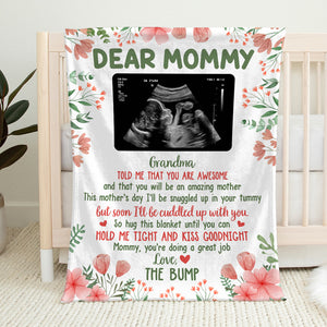 Couverture personnalisée - Cadeaux personnalisés pour baby shower, révélation du sexe du bébé pour les nouvelles mamans, les nouveaux papas, les nouveaux parents - Bientôt, je serai blotti contre toi