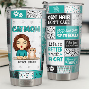 Tu m'as eu à miauler - Gobelet personnalisé pour chat - Fête des mères, cadeau d'anniversaire pour les propriétaires d'animaux, les amoureux des animaux