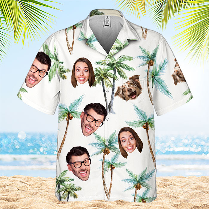 T-shirt hawaïen unisexe personnalisé avec photo « Cherchez plus » – Cadeau pour la famille, les propriétaires d'animaux et les amoureux des animaux