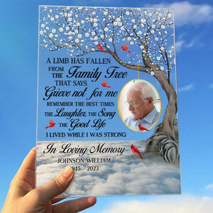 Photo personnalisée « Rappelez-vous les meilleurs moments » - Plaque commémorative rectangulaire en acrylique personnalisée - Cadeau de condoléances, cadeau pour les membres de la famille
