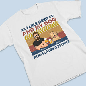 J'aime la bière et mes chiens - T-shirt unisexe personnalisé, sweat à capuche, cadeau pour les propriétaires et les amoureux des animaux