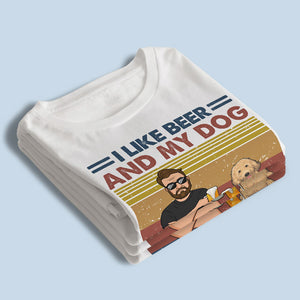 J'aime la bière et mes chiens - T-shirt unisexe personnalisé, sweat à capuche, cadeau pour les propriétaires et les amoureux des animaux