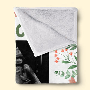 Couverture personnalisée - Cadeaux personnalisés pour baby shower, révélation du sexe du bébé pour les nouvelles mamans, les nouveaux papas, les nouveaux parents - Bientôt, je serai blotti contre toi