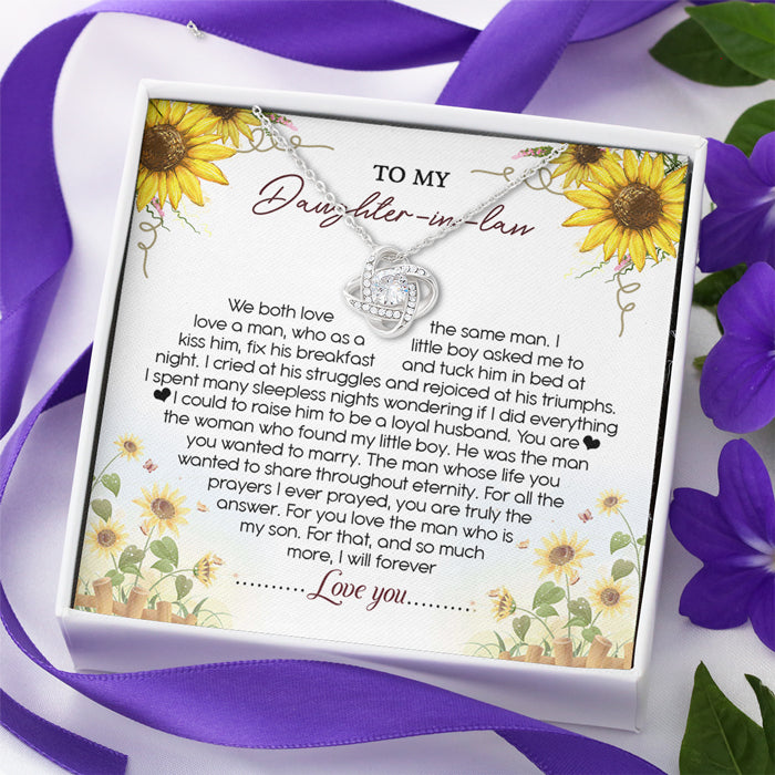 Tu es vraiment la réponse - Collier nœud d'amour familial - Cadeau pour belle-fille