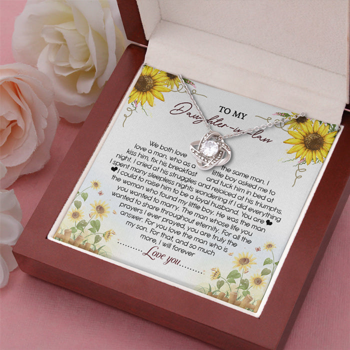 Tu es vraiment la réponse - Collier nœud d'amour familial - Cadeau pour belle-fille